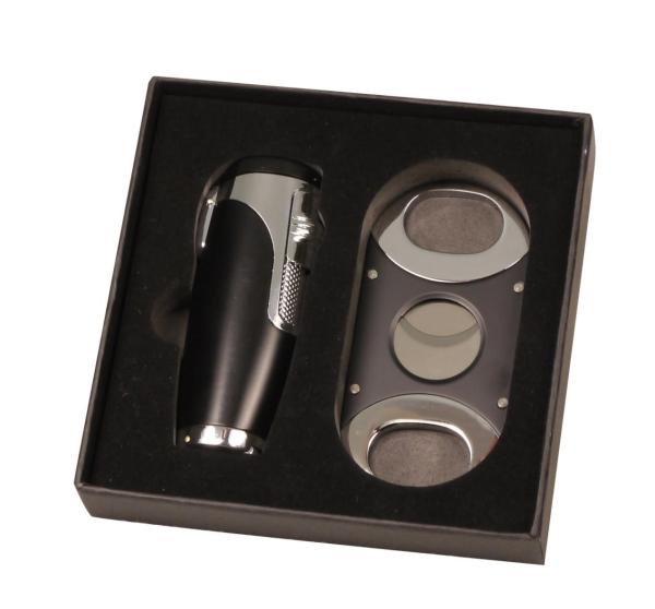 Geschenkset "Sky Feuerzeug und Zigarrenschneider"